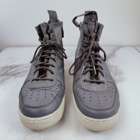 Nike Men's SF Air Force 1 Mid Dark Gray Basketball Shoes Sneakers, Sz 9 - Picture 4 of 9